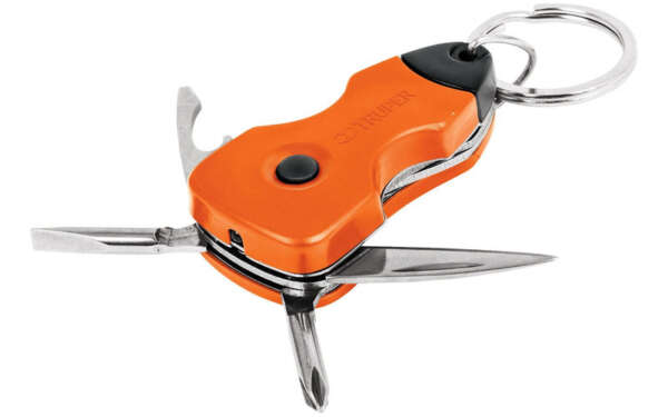 Multiherramienta + Led Tipo Llavero 6 Funciones Truper 13336 Color Naranja