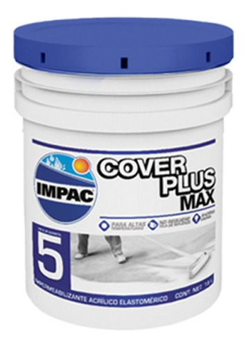 Impermeabilizante Cover Plus Max 5 Años Fibra Cub Blanco