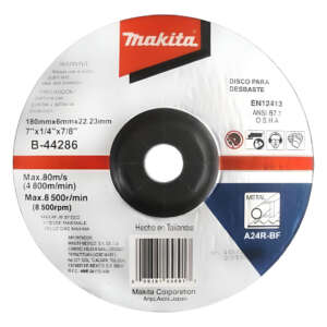 Disco Makita Abrasivo Desbaste Metal B-44286 7 Color Gris