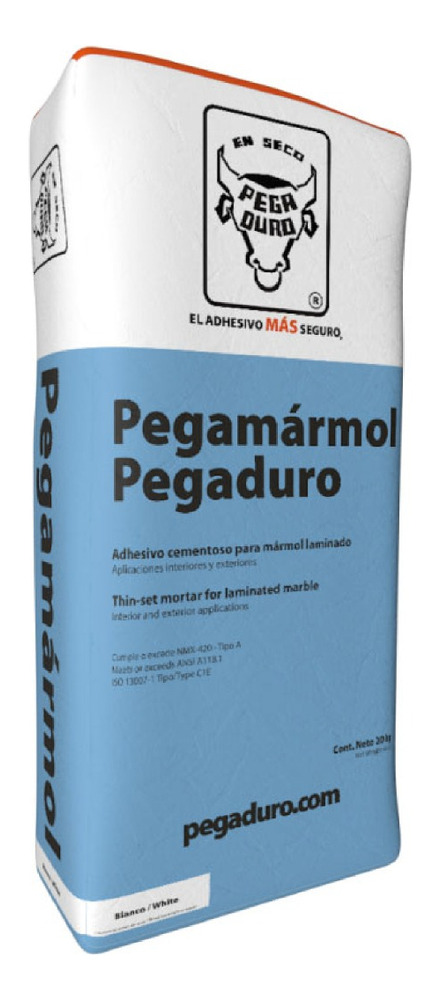 Pegamarmol Pegaduro. Blanco. 3  Sacos De 20 Kg
