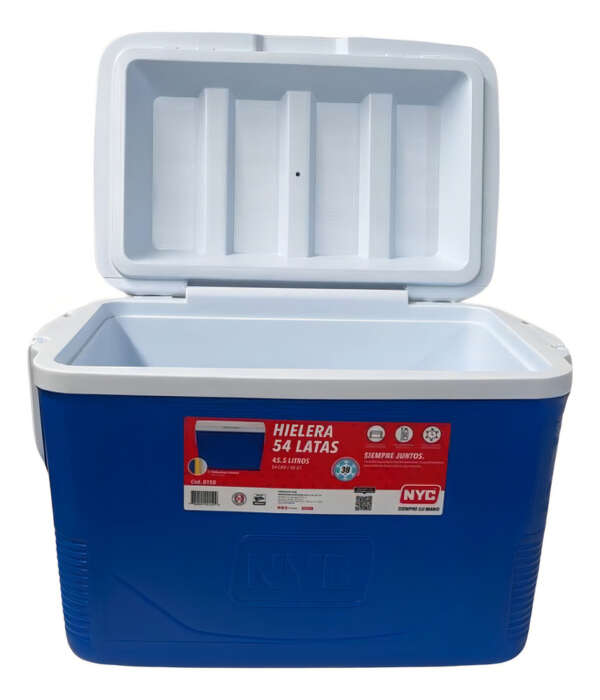 Hielera Marca Nyc 48 Qts Cooler 54 Latas 45.5 Litros Azul
