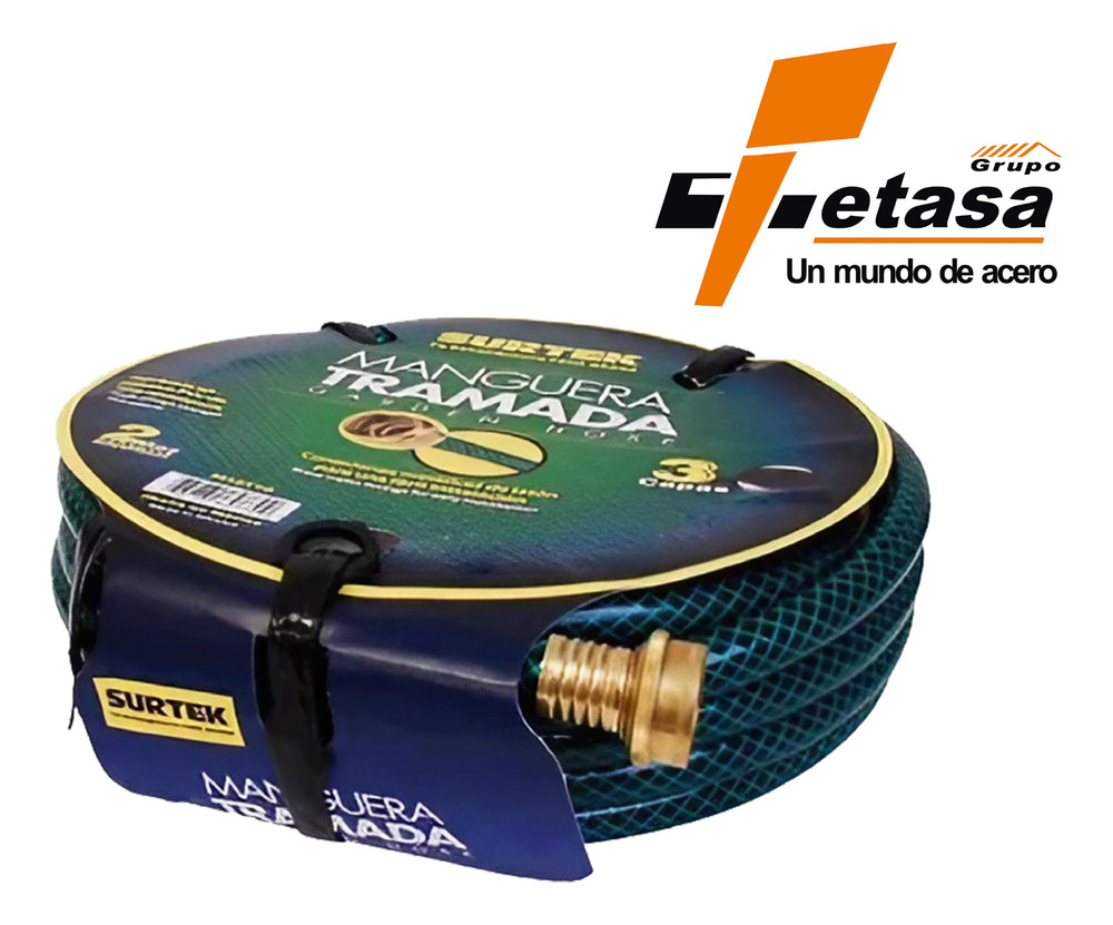 Manguera 1/2 Tramada Surtek 15m M12t15 Verde Oscuro - Image 2