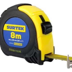 Flexómetro Anti-impacto 8 M X 1 Pulgada Surtek B122082