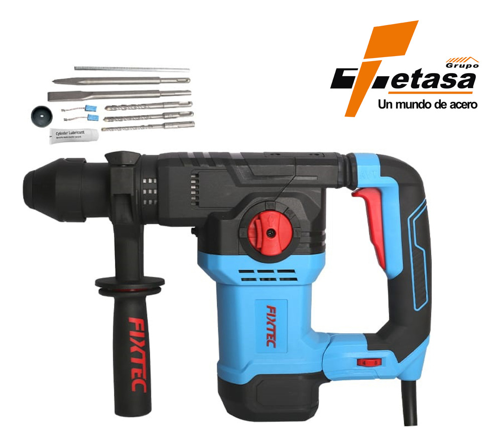 Rotomartillo Demoledor Fixtec, 1600 W, 10j, Sds Plus Azul Acero 50/60hz - Image 3
