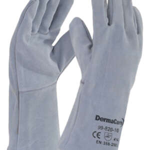 Guante De Carnaza. Gris . 5 Pares Gris