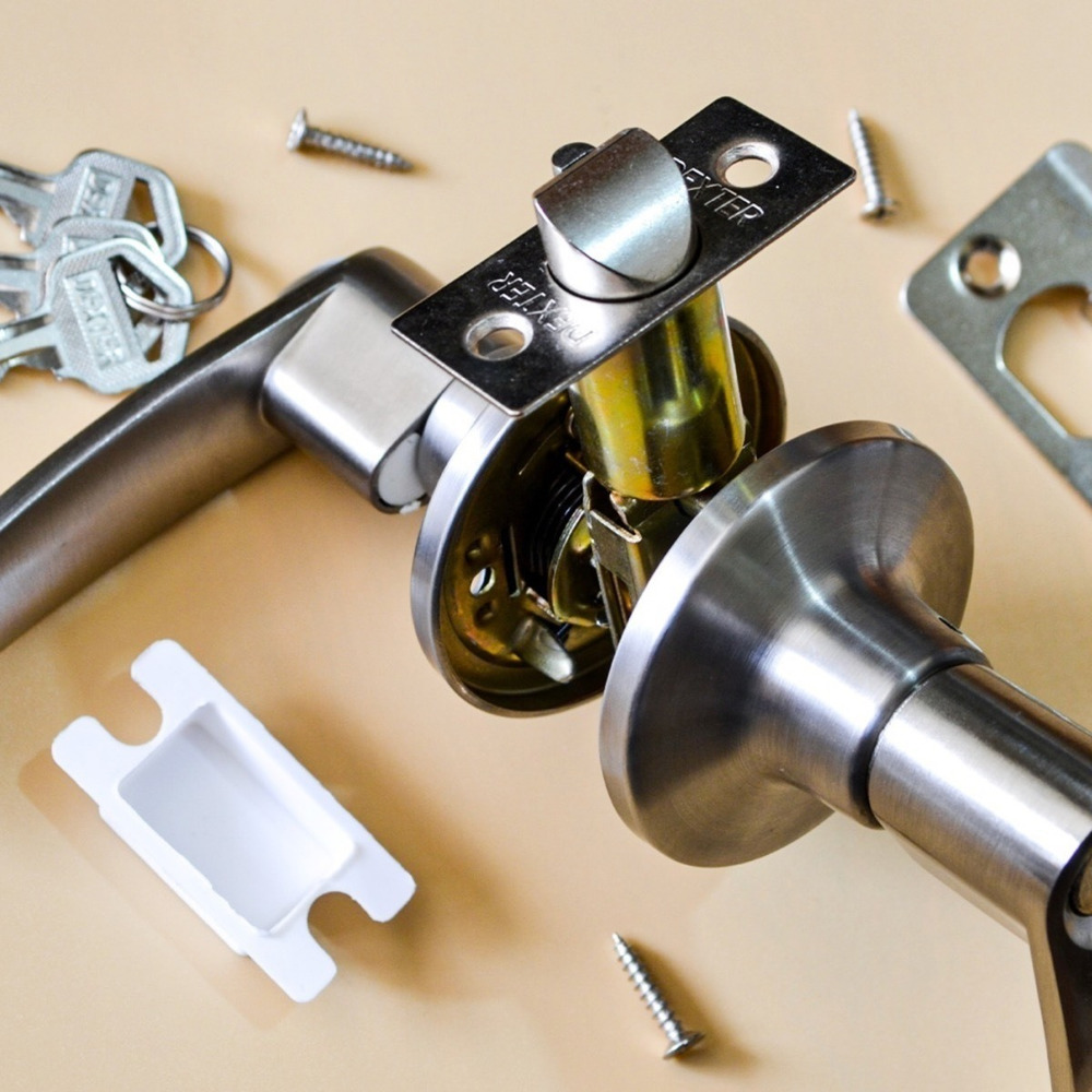 Cerradura Chapa De Manija Llave Botón Berlín Color Plateado - Image 9