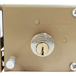 Cerradura Chapa Izquierda  Phillips Clásica Puerta Exterior  Blanco