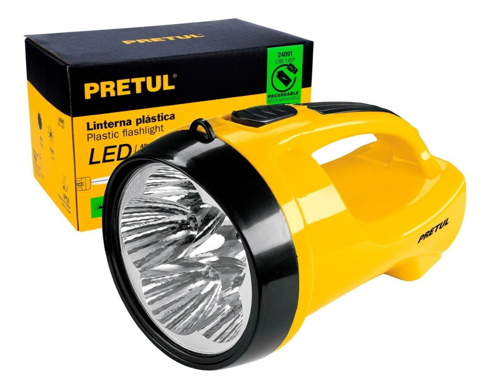 Linterna Recargable De Leds, 145 Lúmenes, Pretul 24091 Linterna Amarillo Luz Blanco - Image 3