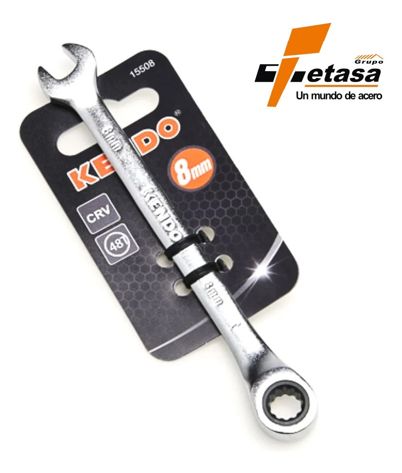 Llave Combinada Matraca 8mm Kendo Acero - Image 2