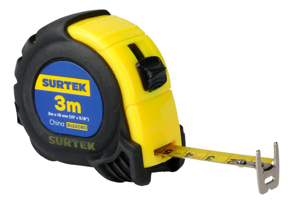 Flexómetro Anti-impacto 3m X 5/8 Pulgadas Surtek B122080