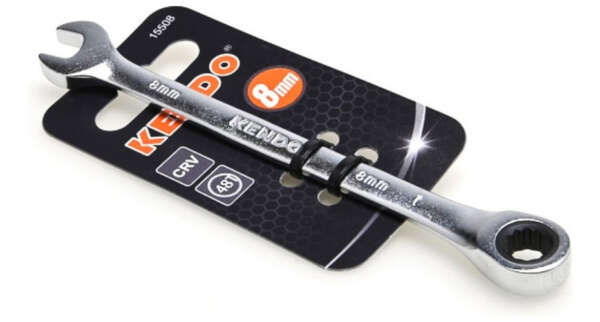 Llave Combinada Matraca 8mm Kendo Acero