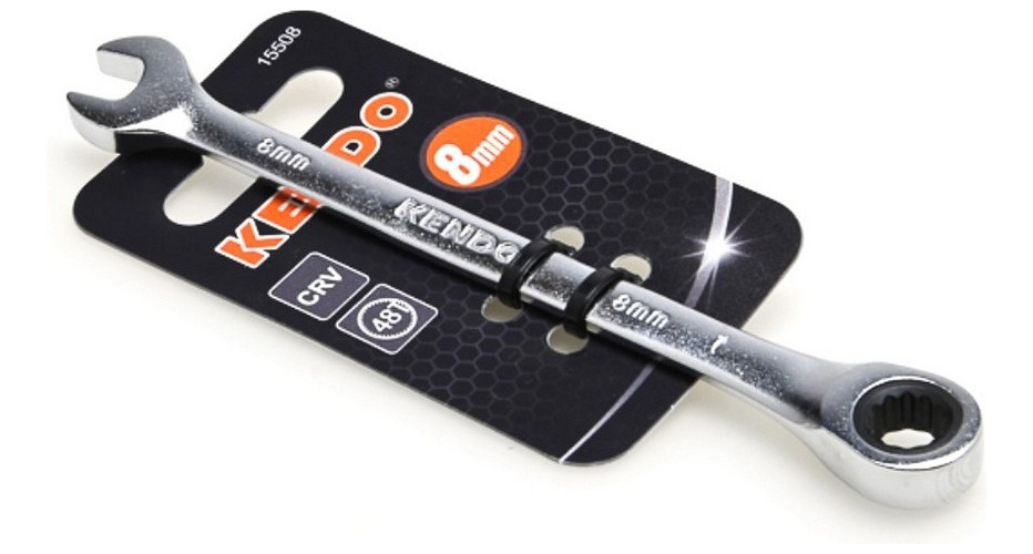 Llave Combinada Matraca 8mm Kendo Acero