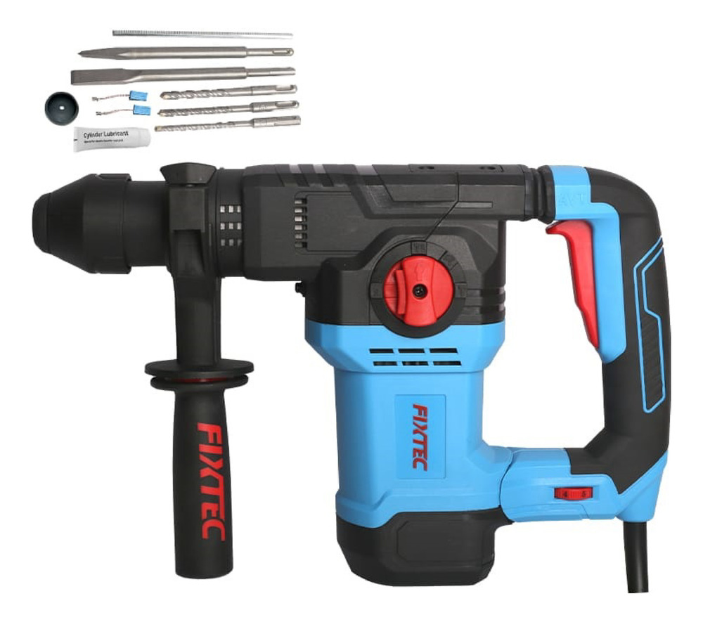 Rotomartillo Demoledor Fixtec, 1600 W, 10j, Sds Plus Azul Acero 50/60hz
