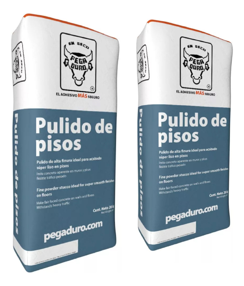 Pulido De Pisos. Pegaduro. Gris. 3 Sacos De 10 Kg