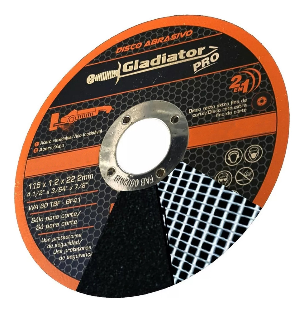 Gladiator Disco Corte 4-1/2' Acero Inoxidable 100 Pzas Multicolor - Image 4