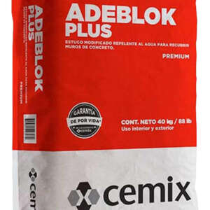 Estuco Adeblock Plus Ap 40 Kgs Cemix
