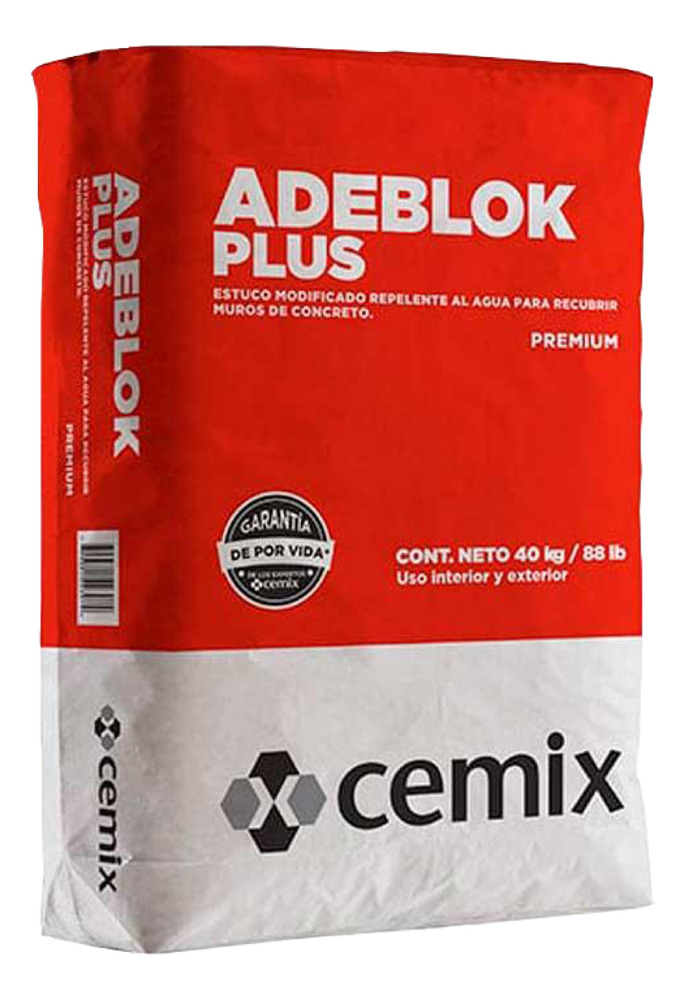Estuco Adeblock Plus Ap 40 Kgs Cemix