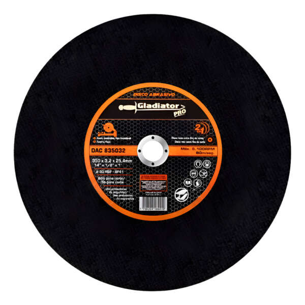 Disco Abrasivo Corte Fino 14'' Gladiator Da535032 Color Negro