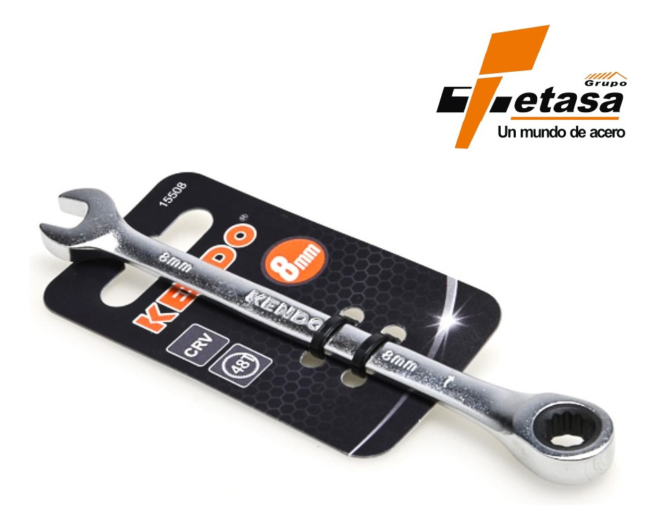 Llave Combinada Matraca 8mm Kendo Acero - Image 3