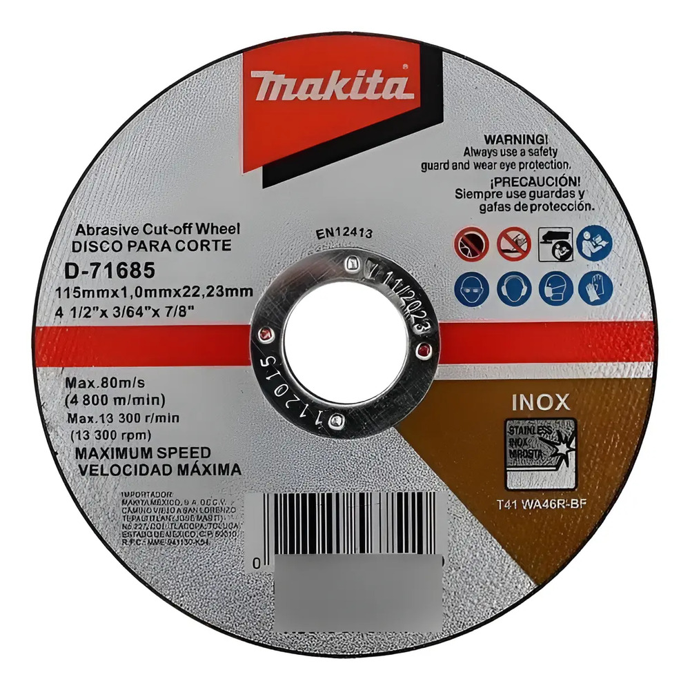 Disco Makita P/corte Fino 4-1/2 D-71685 25 Pzs Blanco - Image 2