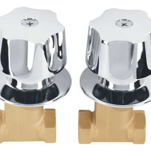 Juego De 2 Llaves P/empotrar Truper E-052 Gris Cromado