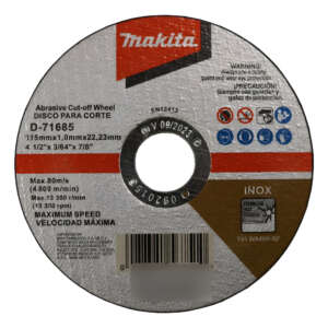 Disco De Corte Makita D-71685 115mm X 1mm Color Blanco