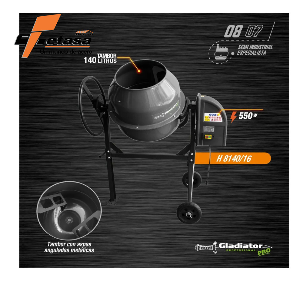 Revolvedora Electrica Gladiator H8140/16 - Image 2