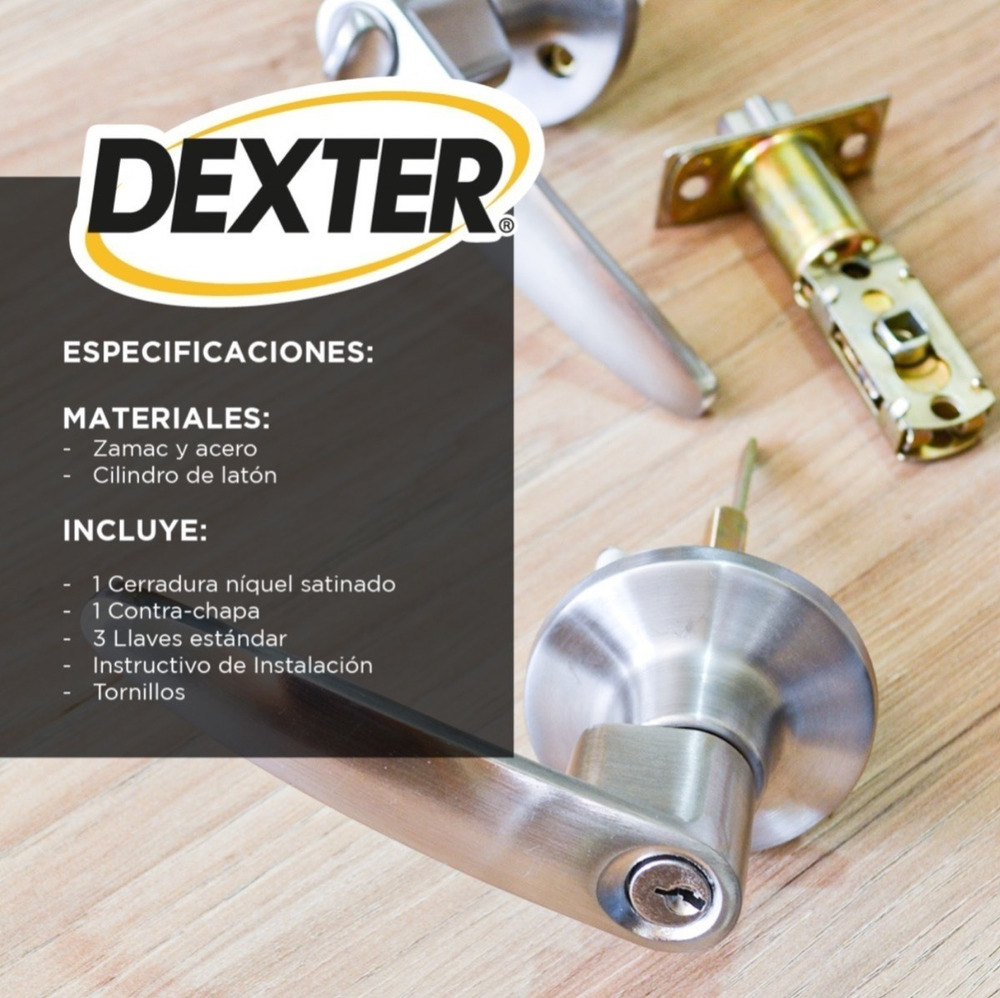 Cerradura Chapa De Manija Llave Botón Berlín Color Plateado - Image 10