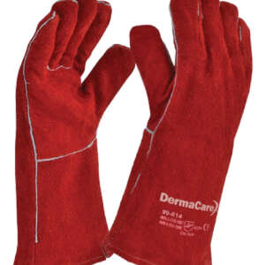 Guante De Carnaza. Rojo. 5 Pares Rojo