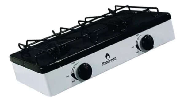 Estufa Parrilla A Gas Lp 2 Quemadores Disa Voltaje 0 Color Blanco