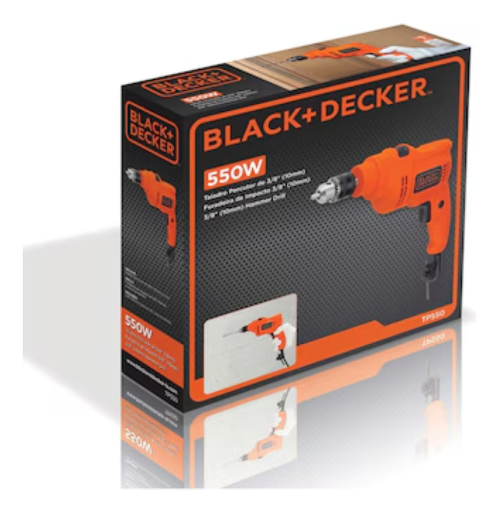 Rotomartillo 3/8 B555-b3 (10mm) 550w Color Naranja Black+decker 50 Hz/60 Hz - Image 2