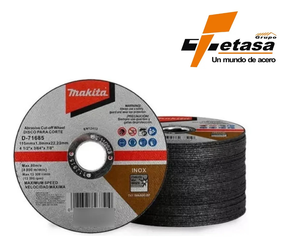 Disco Makita P/corte Fino 4-1/2 D-71685 25 Pzs Blanco - Image 3