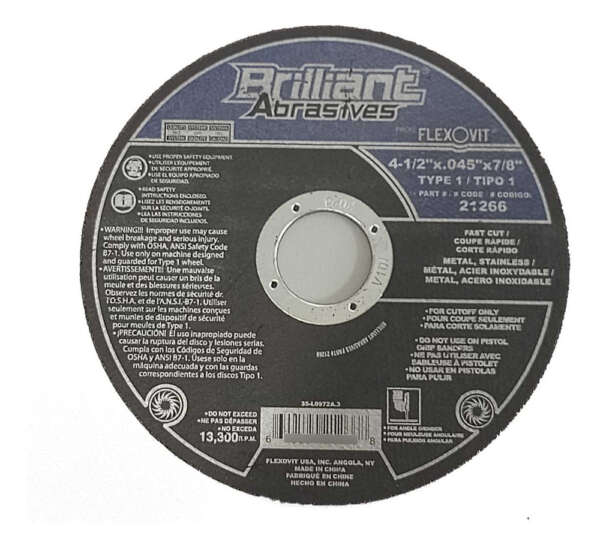 Disco Flexovit Corte Metal Inox. 4  1/2   21266 25pzs Azul Acero