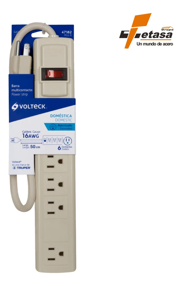Multicontacto Supresor Truper Mul-627 Blanco - Image 2