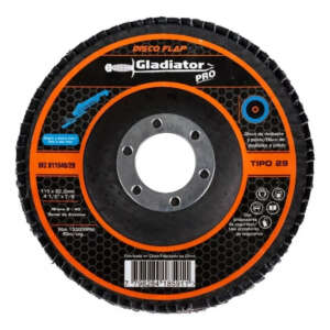 Disco Flap Laminado Zirconio 4 1/2 Grano 40 Gladiator 20pzs