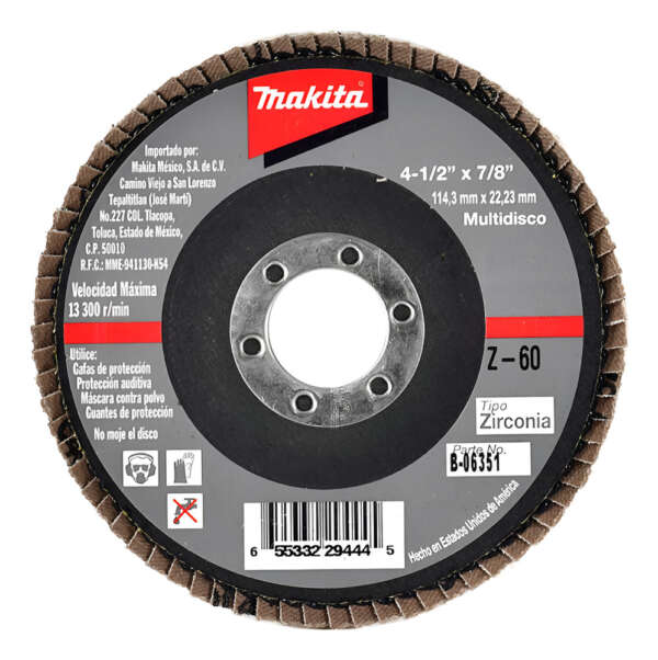 Disco De Lija 4-1/2  Z60 Makita B-06351 Gris