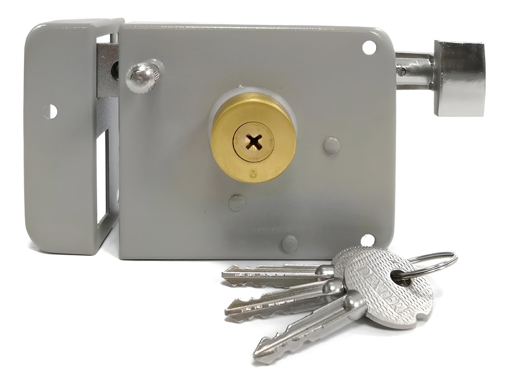 Chapa Dexter 6756 Sobreponer Llave-tx Der Gris Dorado Oscuro