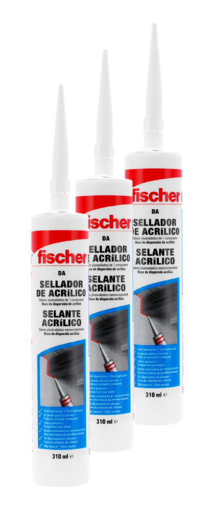 Sellador Fischer. Acrilico. Blanco