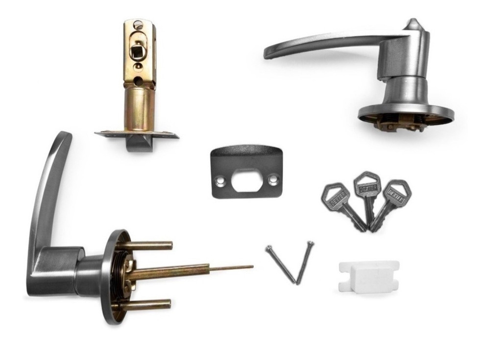 Cerradura Chapa De Manija Llave Botón Berlín Color Plateado - Image 7